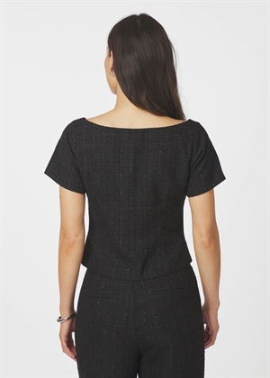 Tango boucle bluse Sort Neo Noir 